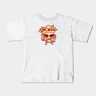 Dancing Spicy Pizza Cartoon Kids T-Shirt